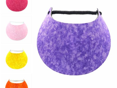 Suede Purple, Pinks, Orange, Yellow Print Foam Sun Visor For Cheap