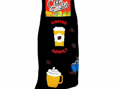 Sillies Socks Coffee Addict One Size Fits Most For Sale