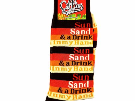 Sillies Socks Sun, Sand & Drink One Size Fits Most Online now