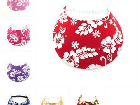 Hibiscus Hawaiian Print Foam Sun Visor For Discount