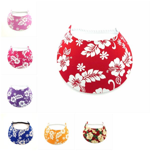 Hibiscus Hawaiian Print Foam Sun Visor For Discount