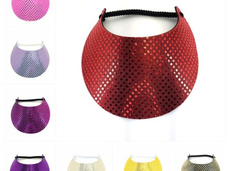 Glitz Red, Pink, Purple, and Gold Foam Sun Visor on Sale