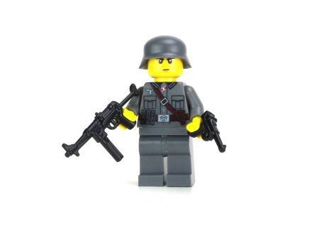 WWII German Soldier MP40 Custom Minifigure, BB22 Cheap