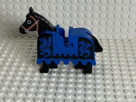 LEGO® Horse Barding, Armor Black & Blue w  Dragons, 2490px2 Discount