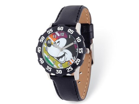 Disney Girls Mickey Mouse Black Leather Tween Watch Supply