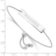 Sterling Silver Rhodium Plated Wisconsin Adj Bar Bracelet, 9 Inch Online