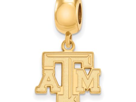 14k Gold Plated Silver Texas A&M University Small Dangle Charm Hot on Sale