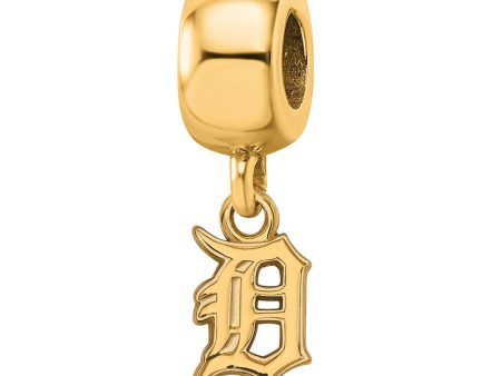 14KY Gold Plated Sterling Silver MLB Detroit Tigers XS Dangle Bead Online now