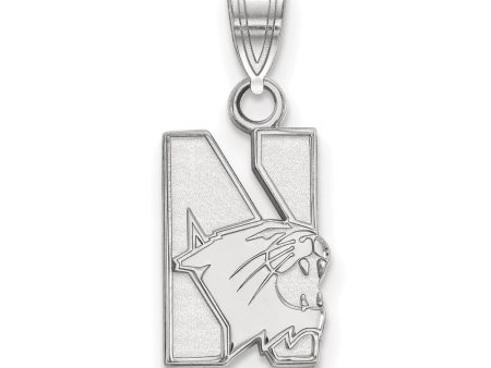 14k White Gold Northwestern U. Small Pendant Discount