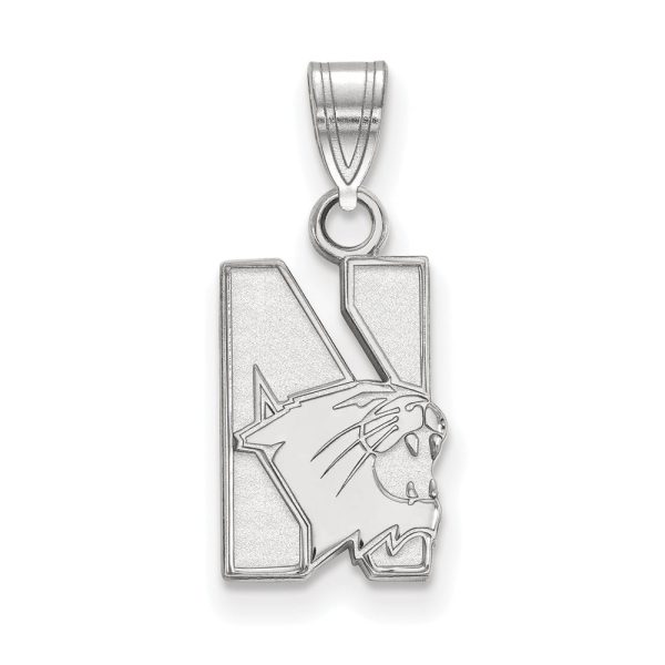 14k White Gold Northwestern U. Small Pendant Discount