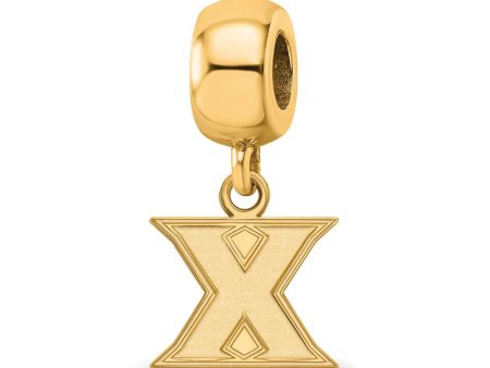 14K Yellow Gold Plated Sterling Silver Xavier Univ. XS Dangle Bead on Sale