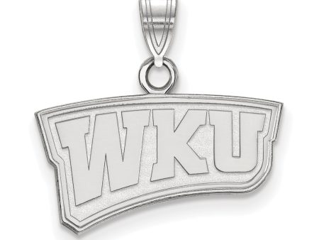 Sterling Silver Western Kentucky U. Small  WKU  Pendant For Cheap