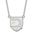 10k White Gold Military Academy Large Shield Necklace Discount