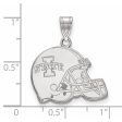 10K White Gold Iowa State University Flat Football Helmet Pendant Sale