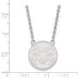 10k White Gold Colorado State Large Pendant Necklace For Cheap