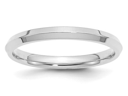 2.5mm 10K White or Yellow Gold Knife Edge Comfort Fit Band Online Sale