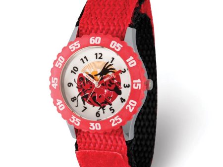 Disney Boys Incredibles 2 Red Nylon Band Time Teacher Watch For Sale