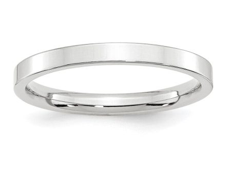 2.5mm 10K White or Yellow Gold Flat Comfort Fit Band on Sale