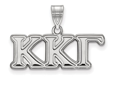 10K White Gold Kappa Kappa Gamma Medium Pendant Online Sale