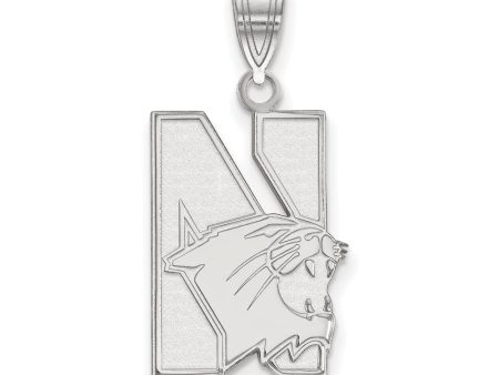 14k White Gold Northwestern U. Large Logo Pendant Online Hot Sale