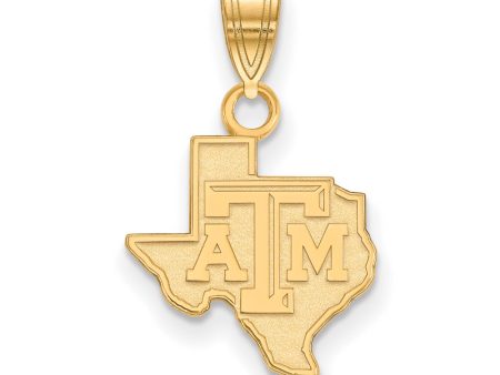 10k Yellow Gold Texas A&M U. Small Logo Pendant Fashion