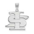 10k White Gold Indiana State Large Pendant Hot on Sale