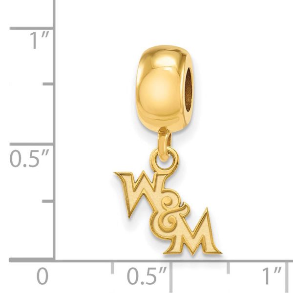 14K Yellow Gold Plated Sterling Silver William and Mary XS Dangle Bead Online Hot Sale