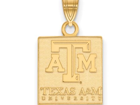 14k Gold Plated Silver Texas A&M U. Small Pendant Supply