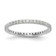 1.7mm Platinum U Shared Prong 1 2 Ctw Diamond Eternity Band Cheap