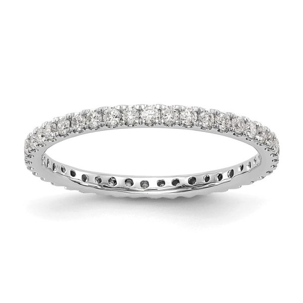 1.7mm Platinum U Shared Prong 1 2 Ctw Diamond Eternity Band Cheap