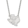 14k White Gold Texas Tech U Large Pendant Necklace Cheap