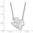 14k White Gold Texas Tech U Large Pendant Necklace Cheap