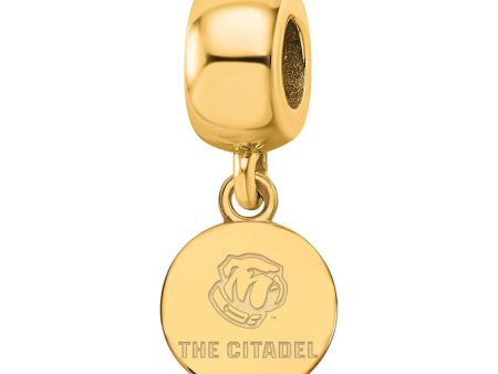 14K Gold Plated Sterling Silver The Citadel XS Disc Dangle Bead Charm on Sale