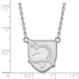 10k White Gold Military Academy Large Shield Necklace Discount