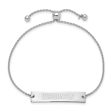 Sterling Silver Rhodium Plated Wisconsin Adj Bar Bracelet, 9 Inch Online