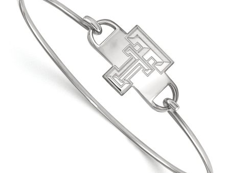 Sterling Silver Texas Tech University Small Bangle, 7 Inch Fashion