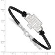 Sterling Silver Texas A&M University Sm Leather Bracelet, 7 Inch Sale