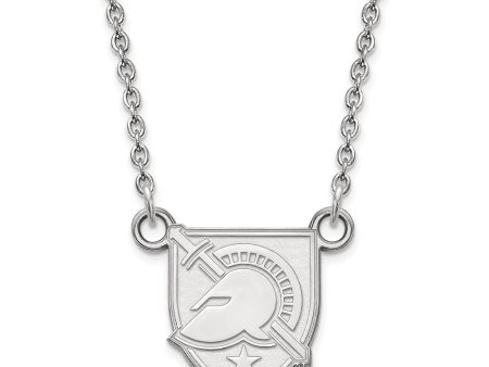 10k White Gold Military Academy Small Shield Necklace Online Sale