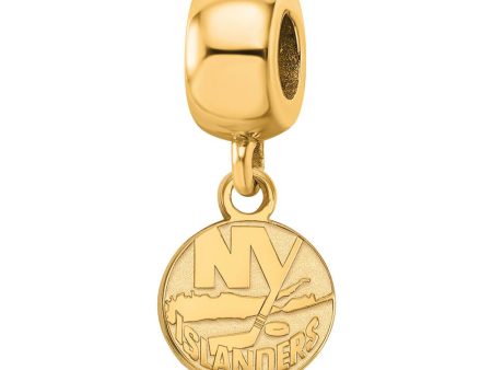 14K Yellow Gold Plated Sterling Silver NHL NY Islanders XS Dangle Bead For Sale