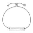 Sterling Silver Rhodium Plated Penn State Bar Adj Bracelet, 9 Inch Online