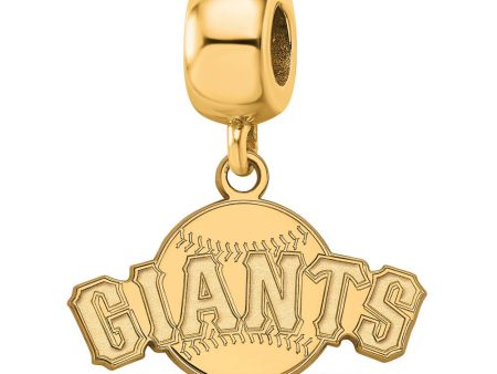 14K Yellow Gold Plated Sterling Silver MLB SF Giants SM Dangle Bead Online now