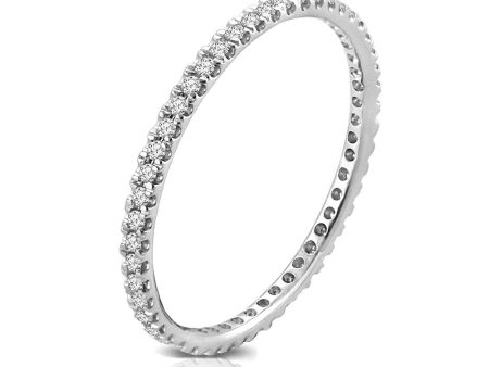 1.3mm Platinum U Shared Prong 1 4 Ctw Diamond Eternity Band on Sale