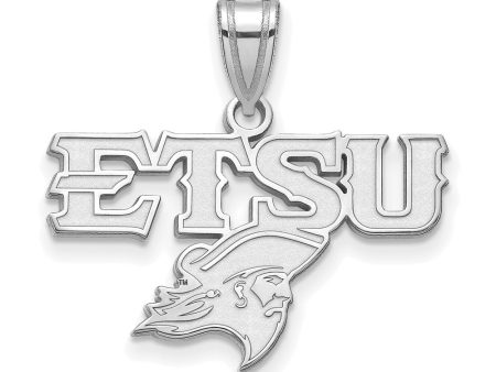 10K White Gold East Tennessee State ETSU Medium Pendant Online