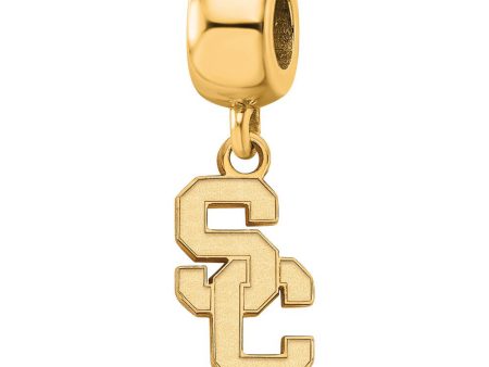 14K Yellow Gold Plated Sterling Silver Southern Calif SM Dangle Bead Hot on Sale