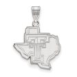 10k White Gold Texas Tech U. Large Pendant Supply