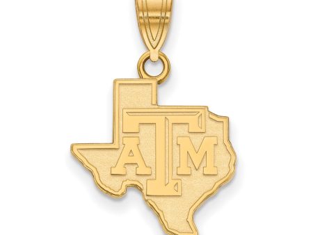 10k Yellow Gold Texas A&M U. Medium Logo Pendant Online Hot Sale