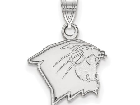 14k White Gold Northwestern U Small Pendant For Cheap