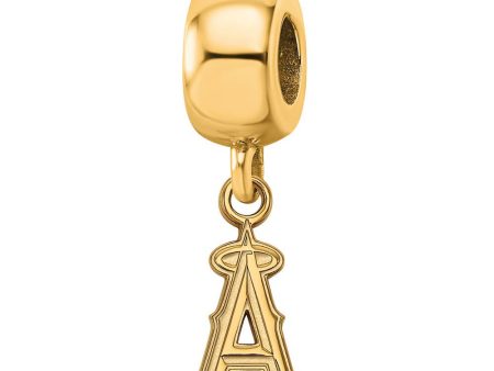 14KY Gold Plated Sterling Silver MLB Los Angeles Angels XS Dangle Bead Discount