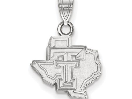 14k White Gold Texas Tech U. Small Pendant For Sale