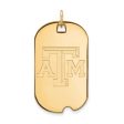 14k Gold Plated Silver Texas A&M U. Large Dog Tag Pendant For Discount